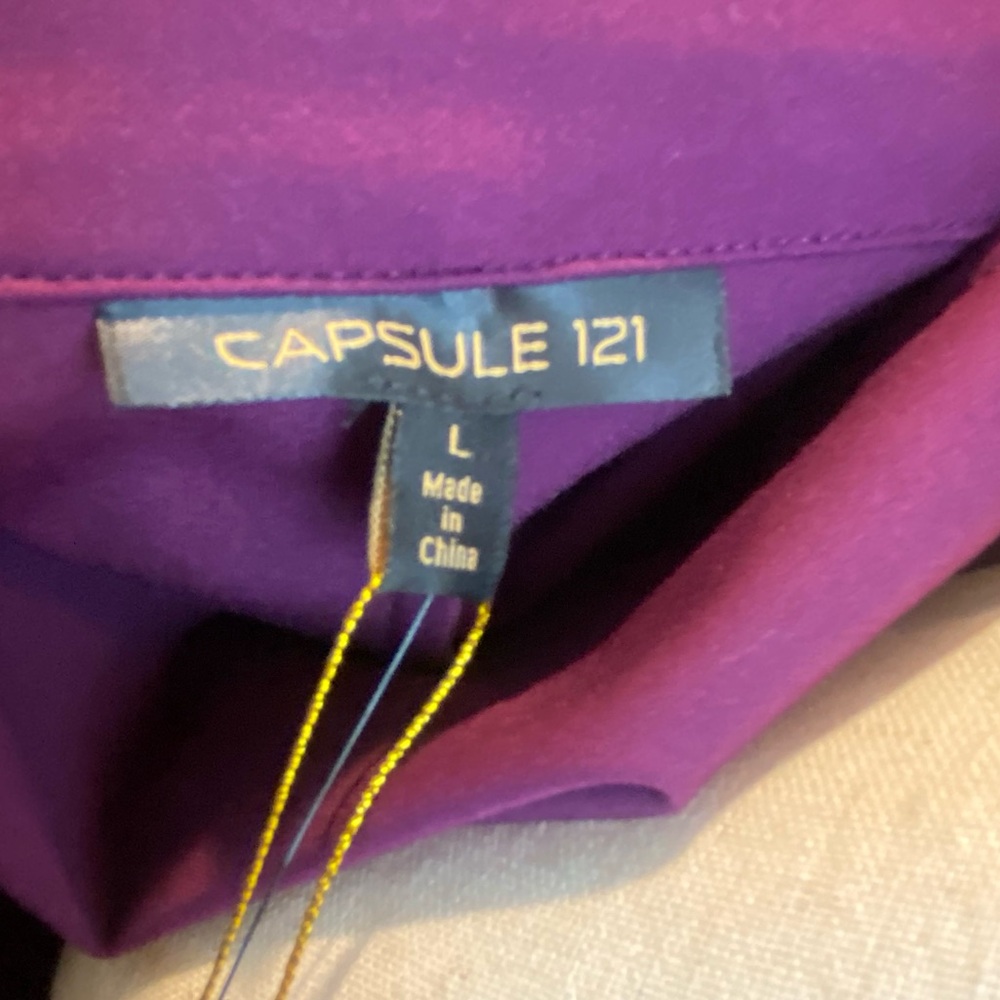 NWT Women’s CAPSULE 121 THE HAILEY BLAZER Plum Size Large - Picture 6 of 8